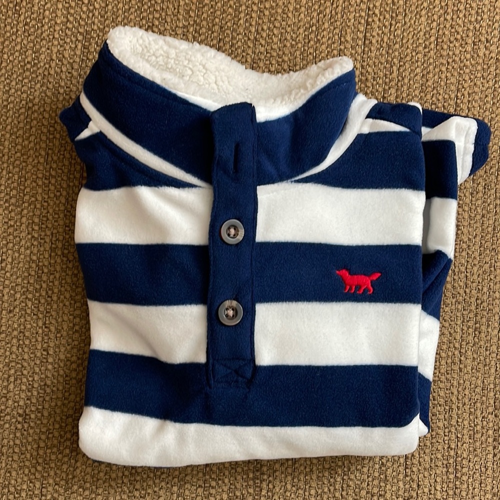 Carter's Toddler Long Sleeve Blue/White Fleece Sweater